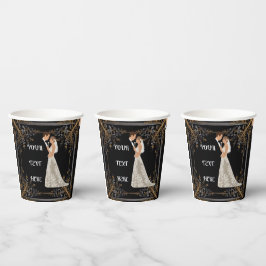 フラットなSave The Dateカード 紙コップ