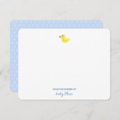 フラットの子供部屋からかわいいゴムダッキー（アヒルちゃん） サンキューカード (正面/裏面)