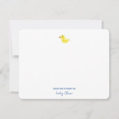 フラットの子供部屋からかわいいゴムダッキー（アヒルちゃん） サンキューカード (正面)