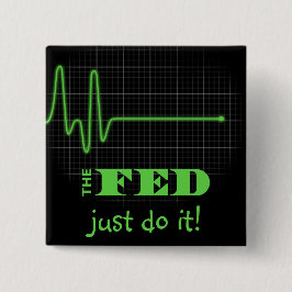 フラットの食べ物を与え終了 缶バッジ