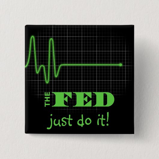 フラットの食べ物を与え終了 缶バッジ (正面)