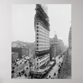 フラットアイアンビルディング 1902年 復古写真 ポスター