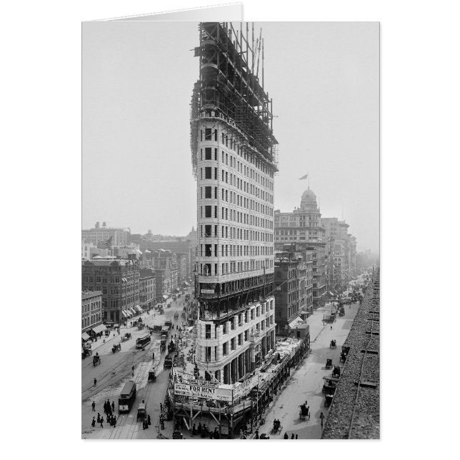 フラットアイアンビル建設中 1902年 (正面)
