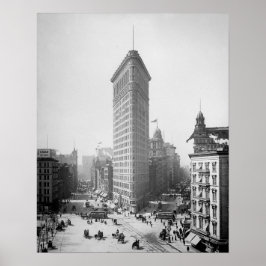 フラットアイアンビル、1905年。ヴィンテージのニューヨーク写真 ポスター