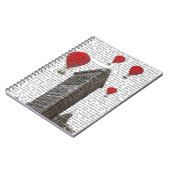 フラットアイアン建物とレッドホットエアバルーン ノートブック (左側)