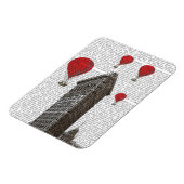 フラットアイアン建物とレッドホットエアバルーン マグネット (左側)