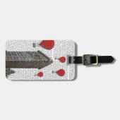 フラットアイアン建物とレッドホットエアバルーン ラゲッジタグ (正面横)