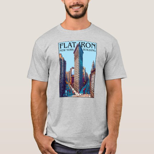フラットアイアン建物ニューヨークシティ Tシャツ (正面)