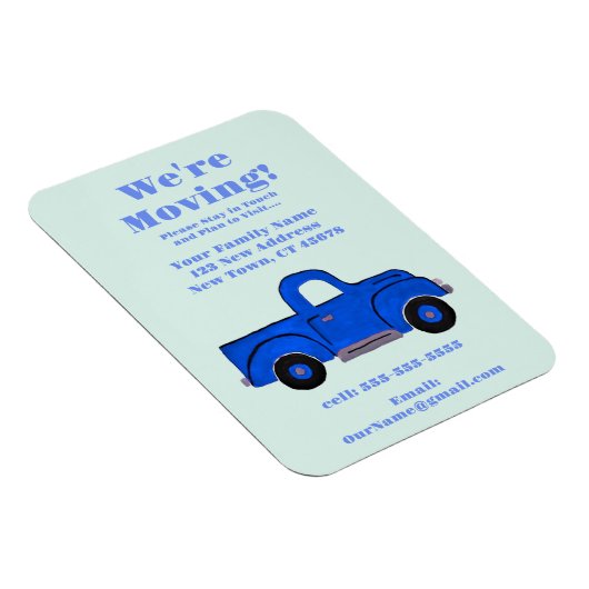 フラットアナウンスメントカードを移動中 マグネット (右側)