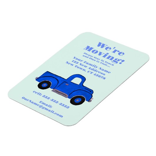 フラットアナウンスメントカードを移動中 マグネット (左側)