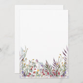 フラットアナウンスメントカード – ボトムフラワーズデザイン 案内状 (正面/裏面)