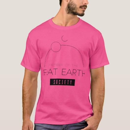 フラットアースクラブ科学天文学会員 Tシャツ (正面)