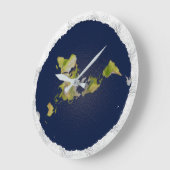 フラットアースクロック ラージ壁時計 (傾斜)