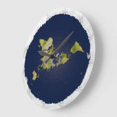 フラットアースクロック ラージ壁時計 (傾斜)