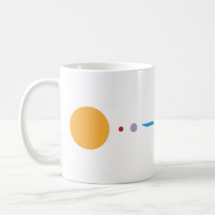 フラットアースシス太陽のテムグラフィックス コーヒーマグカップ
