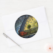 フラットアースステッカー ラウンドシール (封筒)