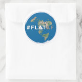 フラットアースステッカー | #flataf ラウンドシール (バッグ)