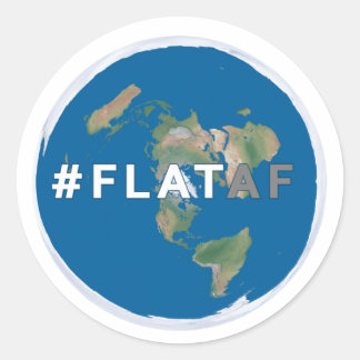 フラットアースステッカー | #flataf ラウンドシール