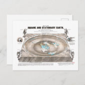 フラットアース地図 ポストカード (正面/裏面)