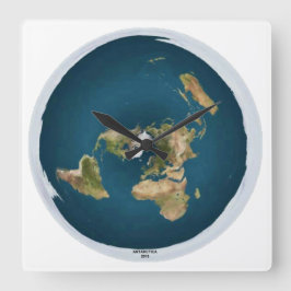 フラットアース角壁時計 スクエア壁時計