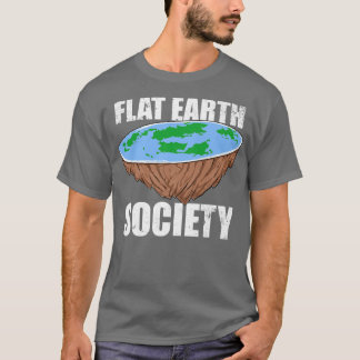 フラットアース・ソサエティFlat Earth陰謀科学F Tシャツ