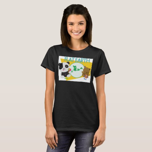 フラットアース – ニキータリコ英語1 Tシャツ (正面フル)