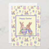 フラットイースターカード卵バンニ シーズンカード (正面/裏面)