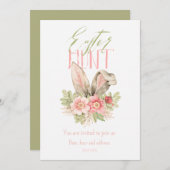 フラットイースター狩りの休日の招待 サンキューカード (正面/裏面)