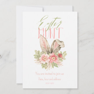 フラットイースター狩りの休日の招待 サンキューカード