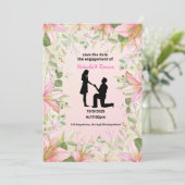 フラットエンゲージメント招待カードサイズ： 5" x 7 招待状 (スタンド正面)