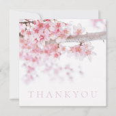 フラットカサンキューード：さくらんぼの花 サンキューカード (正面)
