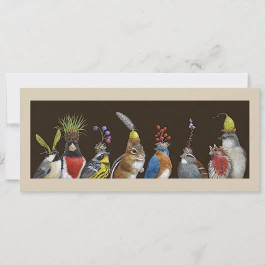 フラットカーおもしろいド「チップがパーティーをクラッシュした」 招待状 (正面)