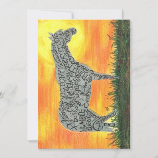 フラットカードサンセットホースバイシェリージャービス サンキューカード (正面)