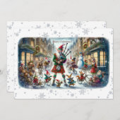 フラットカードメリークリスマス029(ElfSanta) シーズンカード (正面/裏面)