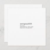 フラットカード紙オプション (正面/裏面)