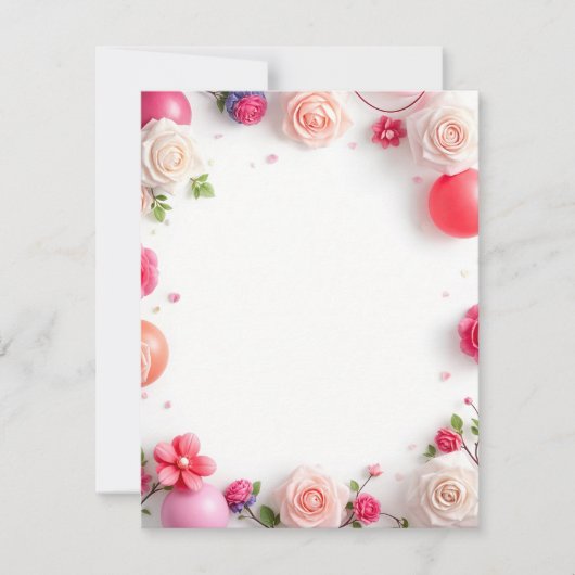 フラットカード誕生日カードデザイン (正面)