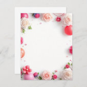 フラットカード誕生日カードデザイン (正面/裏面)