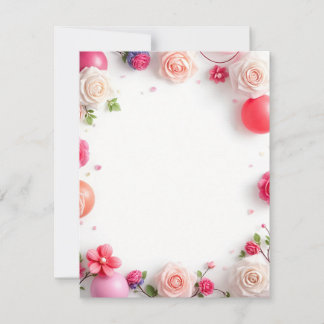 フラットカード誕生日カードデザイン