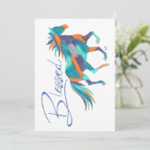 フラットカード賛美ターコイズホースバイシェリージャービス サンキューカード (スタンド正面)