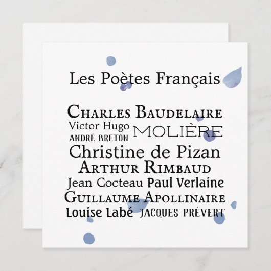 フラットカード (正面/裏面)