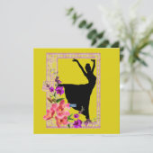 フラットカード1黄色(春ダンス)RFPMDesigns ©️ 2024 (スタンド正面)