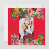 フラットカード10赤（雪の鳥） RFPMDesigns ©️ 2024 (正面)