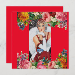 フラットカード10赤（雪の鳥） RFPMDesigns ©️ 2024