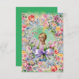 フラットカード1 L-Green(CameoGarden)RFPMDesigns ©️ 2024 招待状