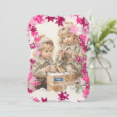 フラットカード1 (PinkSnowFlakes) RFPMDesigns ©️ 2024 (スタンド正面)