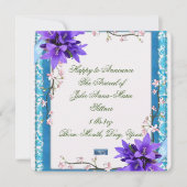 フラットカード2 （紫色の花） RFPMDesigns ©️ 2024 案内状 (正面)