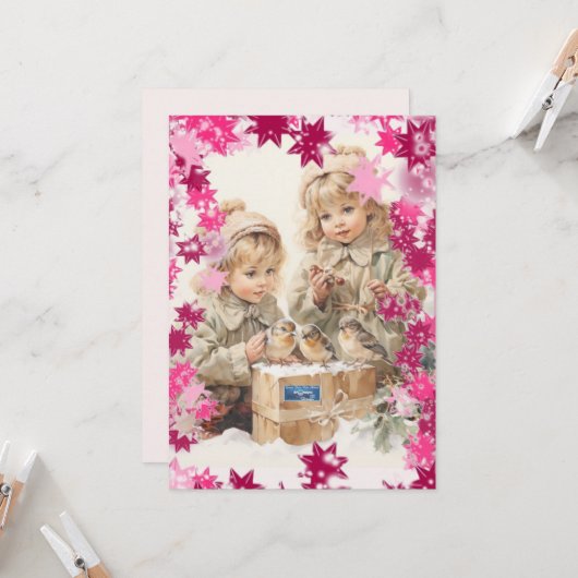 フラットカード2 (PinkSnowFlakes) RFPMDesigns ©️ 2024 (正面/裏面インサイチュ)