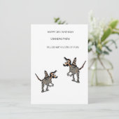 フラットカード3歳の誕生日おじいちゃん (スタンド正面)