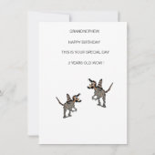 フラットカード3歳の誕生日おじいちゃん (裏面)