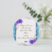 フラットカード3（パープルブロッサム） RFPMデザイン ©️2024 案内状 (スタンド正面)